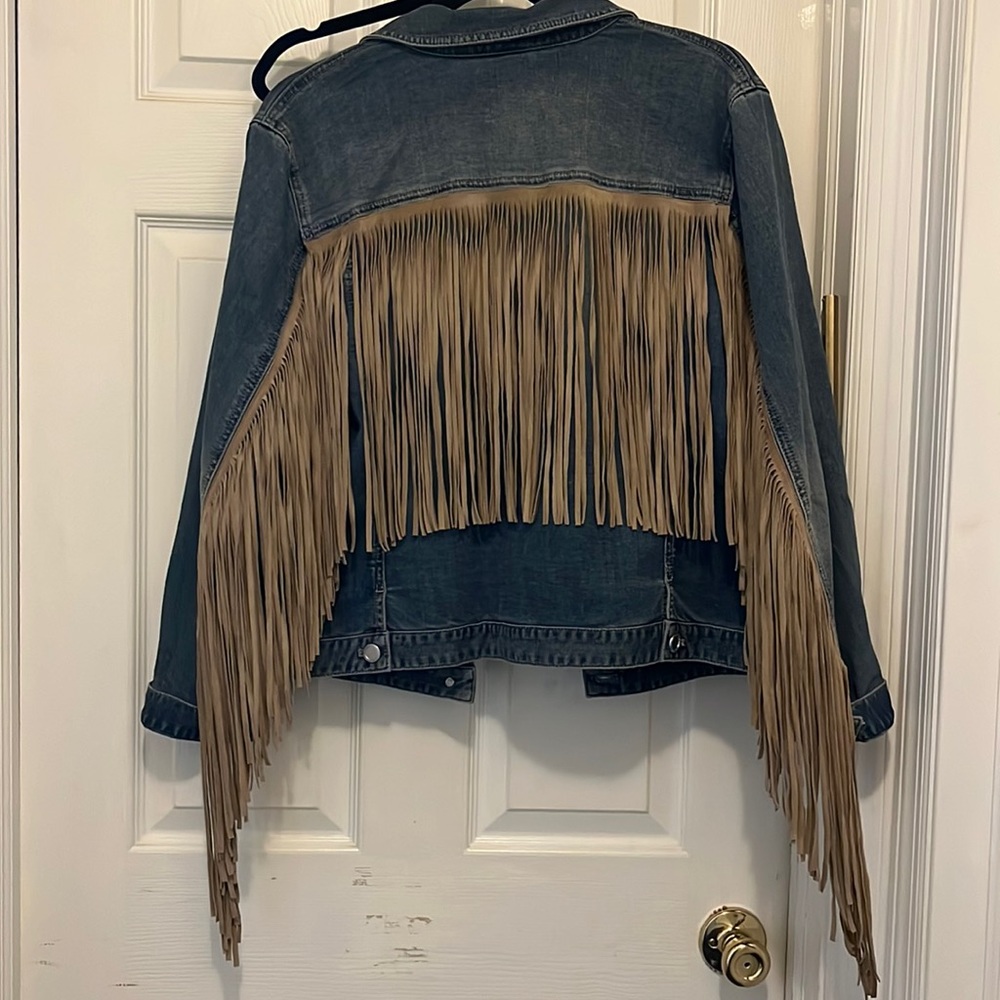 Denim frills jacket
